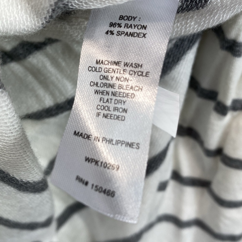 Market & Spruce super soft tee long sleeve 2X gray/white nautical stripe preppy - Picture 8 of 8